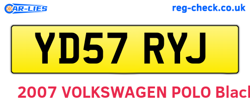 YD57RYJ are the vehicle registration plates.