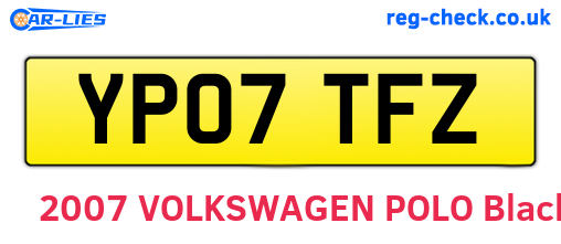 YP07TFZ are the vehicle registration plates.