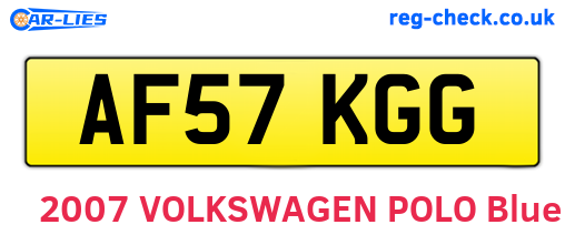 AF57KGG are the vehicle registration plates.