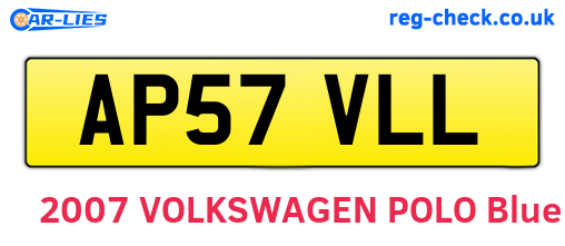 AP57VLL are the vehicle registration plates.