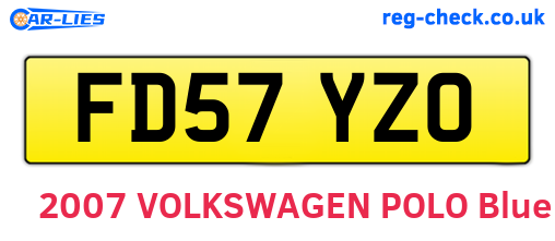 FD57YZO are the vehicle registration plates.