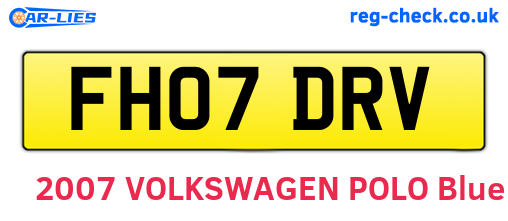 FH07DRV are the vehicle registration plates.