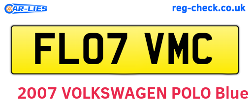 FL07VMC are the vehicle registration plates.