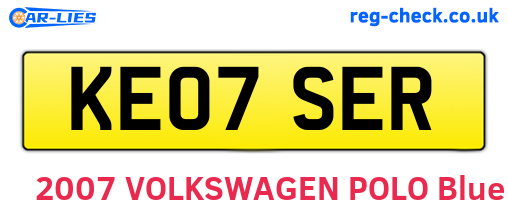 KE07SER are the vehicle registration plates.