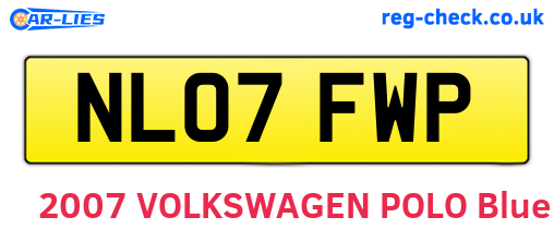 NL07FWP are the vehicle registration plates.