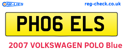 PH06ELS are the vehicle registration plates.
