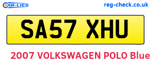 SA57XHU are the vehicle registration plates.