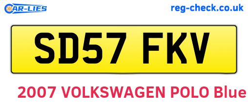 SD57FKV are the vehicle registration plates.