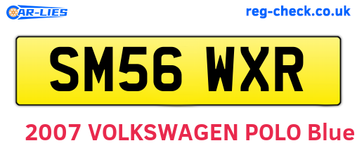 SM56WXR are the vehicle registration plates.