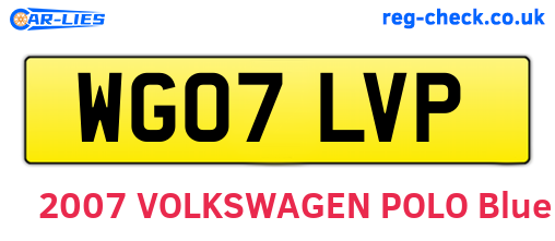 WG07LVP are the vehicle registration plates.