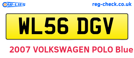 WL56DGV are the vehicle registration plates.