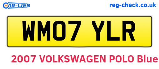 WM07YLR are the vehicle registration plates.