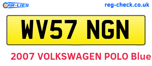 WV57NGN are the vehicle registration plates.