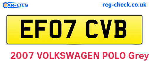 EF07CVB are the vehicle registration plates.