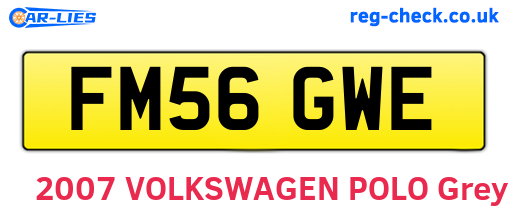 FM56GWE are the vehicle registration plates.