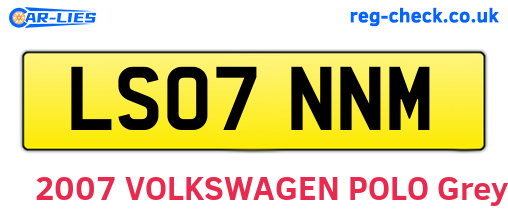 LS07NNM are the vehicle registration plates.