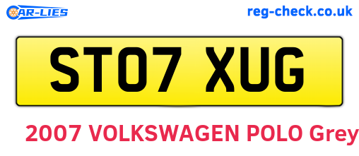 ST07XUG are the vehicle registration plates.