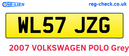 WL57JZG are the vehicle registration plates.