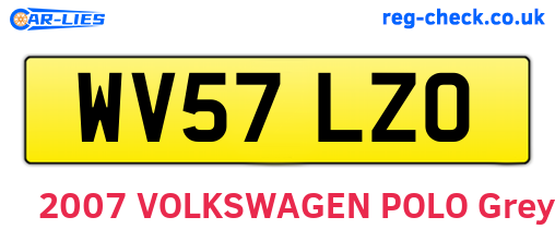 WV57LZO are the vehicle registration plates.