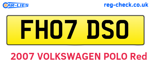 FH07DSO are the vehicle registration plates.