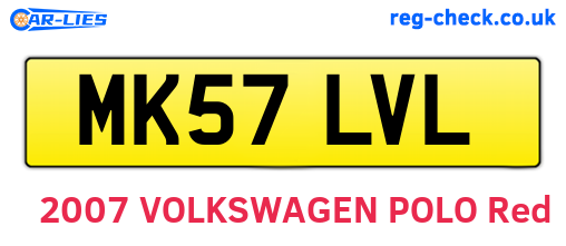 MK57LVL are the vehicle registration plates.