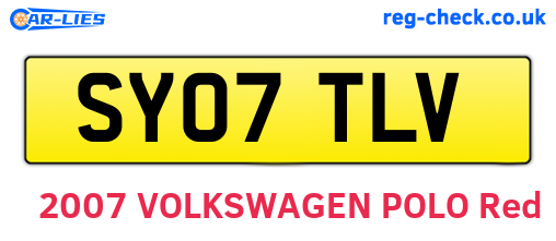 SY07TLV are the vehicle registration plates.