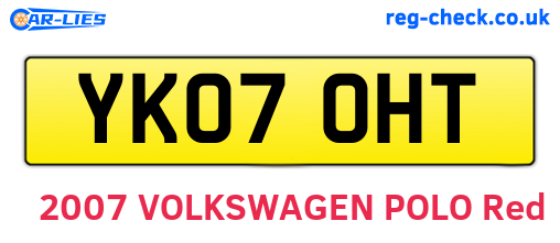YK07OHT are the vehicle registration plates.