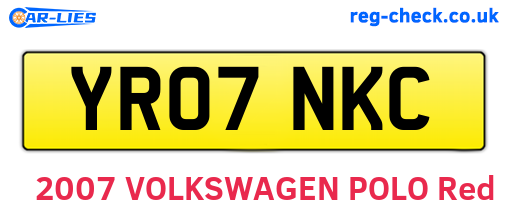 YR07NKC are the vehicle registration plates.