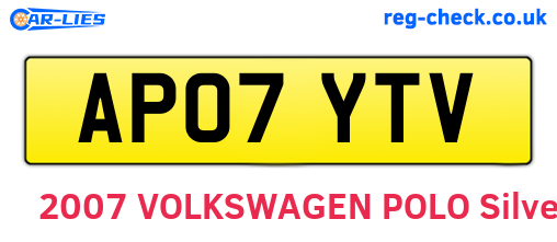 AP07YTV are the vehicle registration plates.
