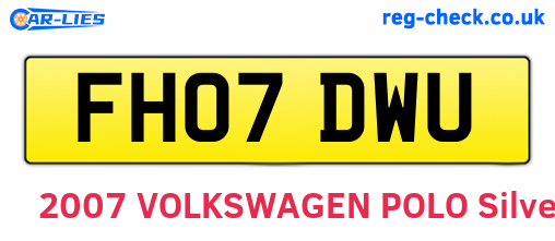 FH07DWU are the vehicle registration plates.