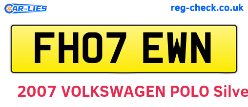 FH07EWN are the vehicle registration plates.