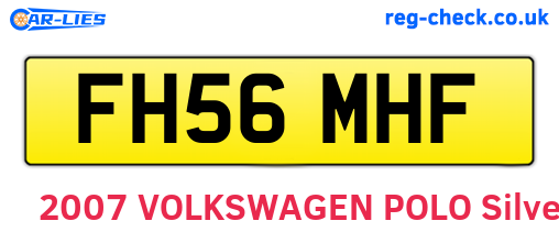 FH56MHF are the vehicle registration plates.