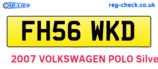 FH56WKD are the vehicle registration plates.