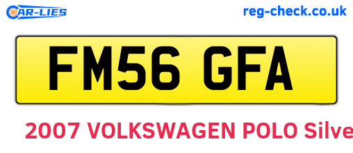 FM56GFA are the vehicle registration plates.