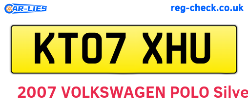 KT07XHU are the vehicle registration plates.