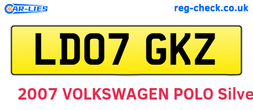 LD07GKZ are the vehicle registration plates.