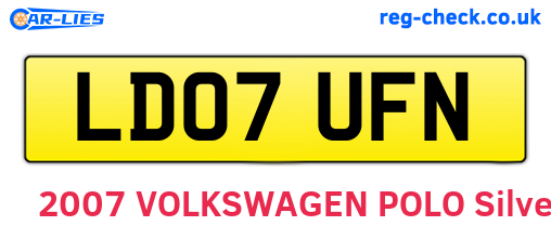 LD07UFN are the vehicle registration plates.