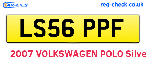 LS56PPF are the vehicle registration plates.
