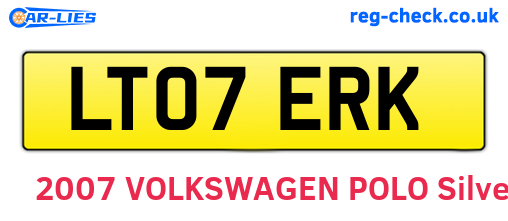 LT07ERK are the vehicle registration plates.