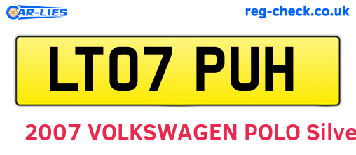 LT07PUH are the vehicle registration plates.