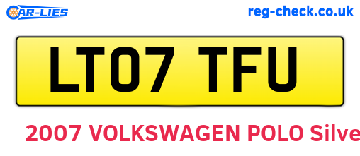 LT07TFU are the vehicle registration plates.