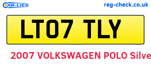 LT07TLY are the vehicle registration plates.