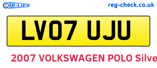 LV07UJU are the vehicle registration plates.