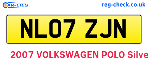 NL07ZJN are the vehicle registration plates.