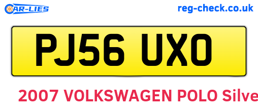 PJ56UXO are the vehicle registration plates.