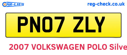 PN07ZLY are the vehicle registration plates.