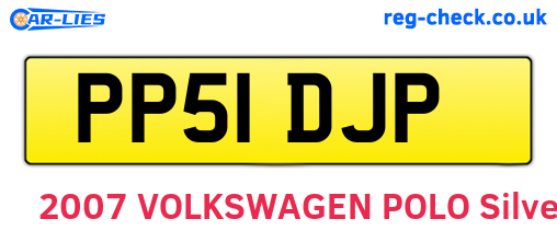 PP51DJP are the vehicle registration plates.