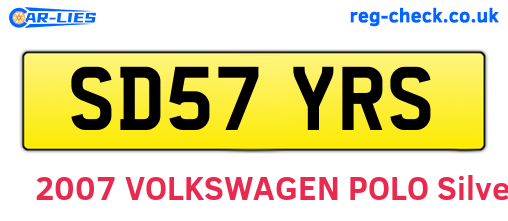 SD57YRS are the vehicle registration plates.