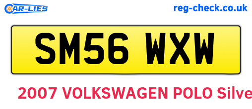 SM56WXW are the vehicle registration plates.