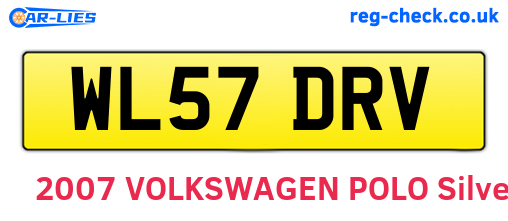 WL57DRV are the vehicle registration plates.